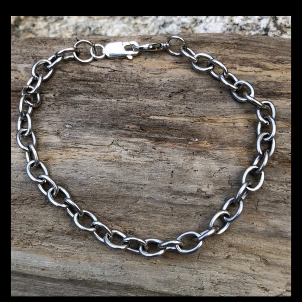 Sterling silver .925  Charm Bracelet, Single link
